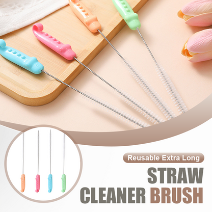 Brosse de nettoyage de paille extra longue réutilisable