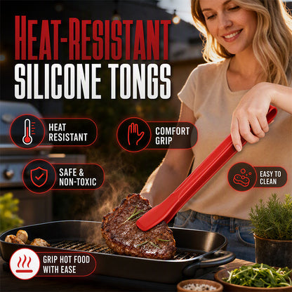 Pinces de cuisine multifonctions en silicone alimentaire