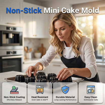 Moule à mini-gâteau en forme de citrouille en acier au carbone