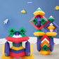Pyramides de construction créatives en blocs empilables