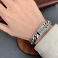 Bracelet homme style punk avec porte-bonheur