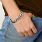 Bracelet homme style punk avec porte-bonheur