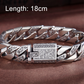 Bracelet homme style punk avec porte-bonheur