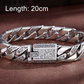Bracelet homme style punk avec porte-bonheur