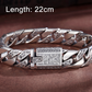 Bracelet homme style punk avec porte-bonheur