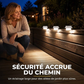 Lampes solaires LED étanches d'extérieur pour gouttière et mur