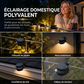 Lampes solaires LED étanches d'extérieur pour gouttière et mur