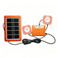 Système d'énergie solaire portable avec 2 lampes LED