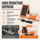 Système d'énergie solaire portable avec 2 lampes LED