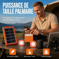 Système d'énergie solaire portable avec 2 lampes LED