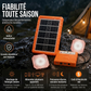 Système d'énergie solaire portable avec 2 lampes LED