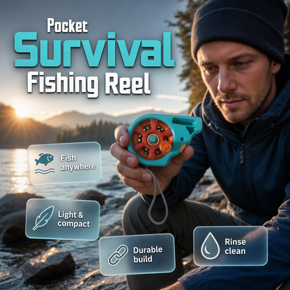 Moulinet de pêche portable sans canne