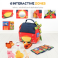 Ensemble interactif de jouets en peluche représentant une ferme pour enfants
