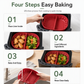 Tapis en silicone réutilisable à compartiments pour friteuse à air chaud