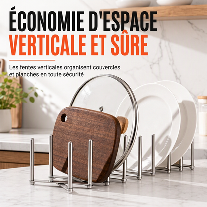 📢📢40% DE RÉDUCTION !! ⏰ Étagère de cuisine extensible en inox – Fini les plans de travail encombrés et les placards en désordre – Rails ajustables, gain de place vertical, anti-rouille – Idéal pour tiroirs standard 🔧