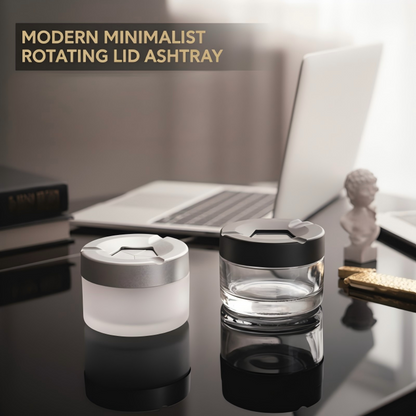 Cendrier à couvercle rotatif moderne et minimaliste