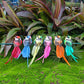 12 oiseaux artificiels à plumes avec pinces