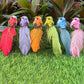12 oiseaux artificiels à plumes avec pinces