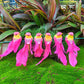 12 oiseaux artificiels à plumes avec pinces