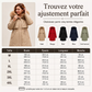 Veste d'hiver mi-longue chaude pour femme