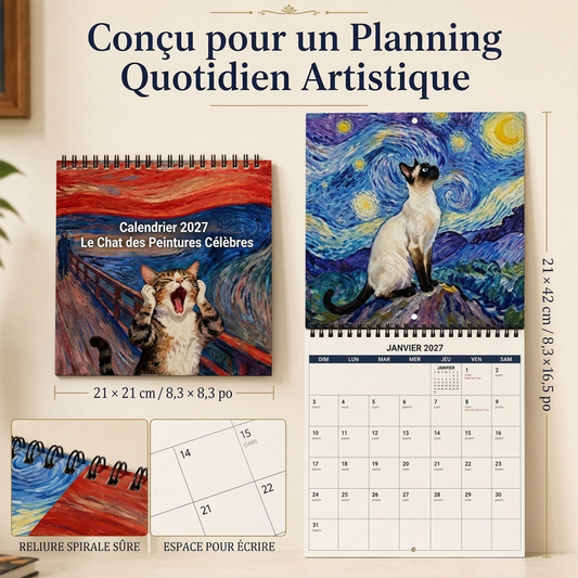 Calendrier de mèmes de chats drôles 2027