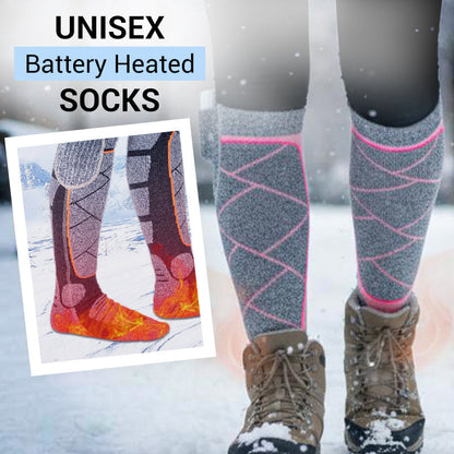 🔥50% DE RÉDUCTION✨Chaussettes chauffées hiver🥾Batterie 5000mAh, imperméable, idéal randonnée & ski