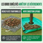 Tapis de jardin pour feuilles avec trou central