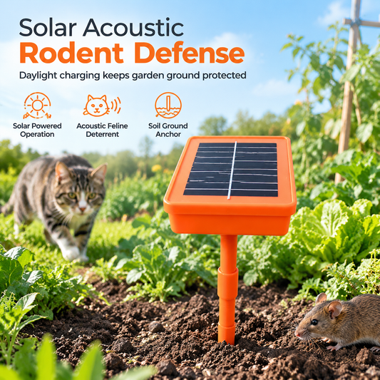 Répulsif à rongeurs solaire avec miaulement de chat