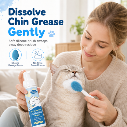 Mousse nettoyante Gentle Pet Black Chin pour chats et chiens : des ingrédients sans danger et une utilisation facile