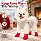 Bottes d'hiver chaudes pour chiens, avec doublure en peluche toute douce