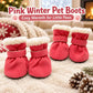 Bottes d'hiver chaudes pour chiens, avec doublure en peluche toute douce