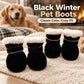 Bottes d'hiver chaudes pour chiens, avec doublure en peluche toute douce