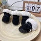 Bottes d'hiver chaudes pour chiens, avec doublure en peluche toute douce