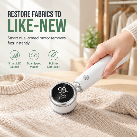 Racleur de peluches électrique rechargeable avec écran numérique intelligent