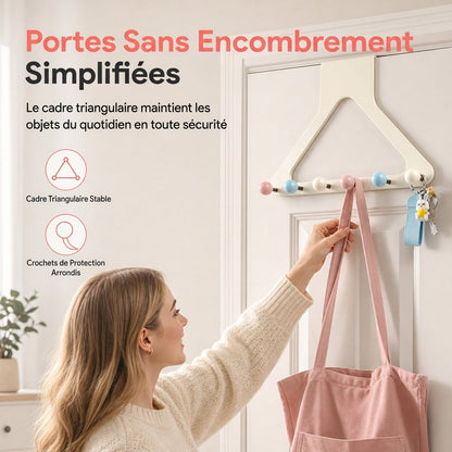 🚪✨ Patère de Porte Suspendue Haute Résistance | Sans Perçage, Fermeture Silencieuse & Acier Carbone