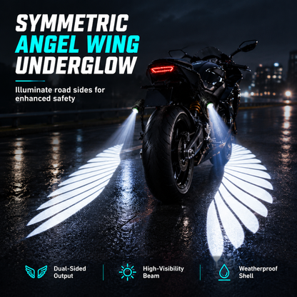 🔥⏰50% DE RÉDUCTION 🏍️ Feux projection ailes d’ange moto, lumière LED magique, effet visuel incroyable la nuit ✨