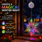 🎄❄️ Guirlande lumineuse LED DIY « Flocons de neige de Noël » à ventouses ✨ | Fonctionnant à piles, lumière chaude et multicolore, guirlande lumineuse à ventouses pour fenêtre, décoration de Noël pour la maison et les fêtes