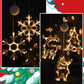 🎄❄️ Guirlande lumineuse LED DIY « Flocons de neige de Noël » à ventouses ✨ | Fonctionnant à piles, lumière chaude et multicolore, guirlande lumineuse à ventouses pour fenêtre, décoration de Noël pour la maison et les fêtes