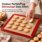 Tapis de cuisson en silicone antiadhésif, résistant à la chaleur, avec fibre de verre, feuille de protection de four pour macarons et pâtisseries