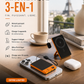 Chargeur portable magnétique sans fil 3 en 1 avec support