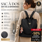 Sac à dos imperméable pour femme avec porte-clés et système antivol